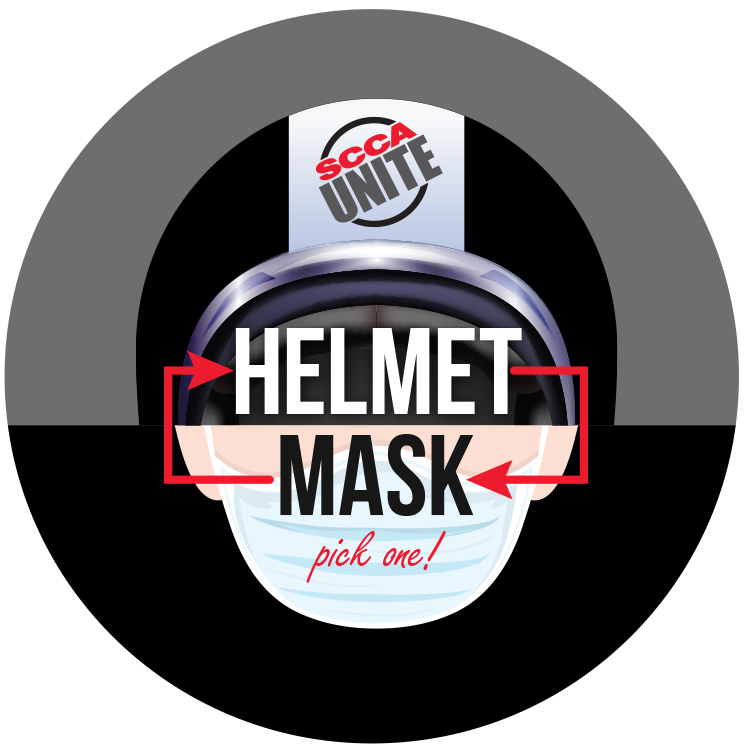 2636 Helmets Off / Masks On Stickers  (Qty. 50 per roll)