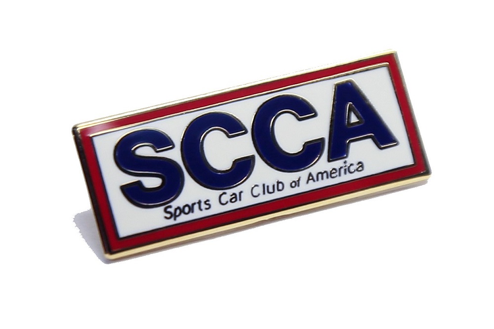 4655 SCCA Rectangular lapel pin