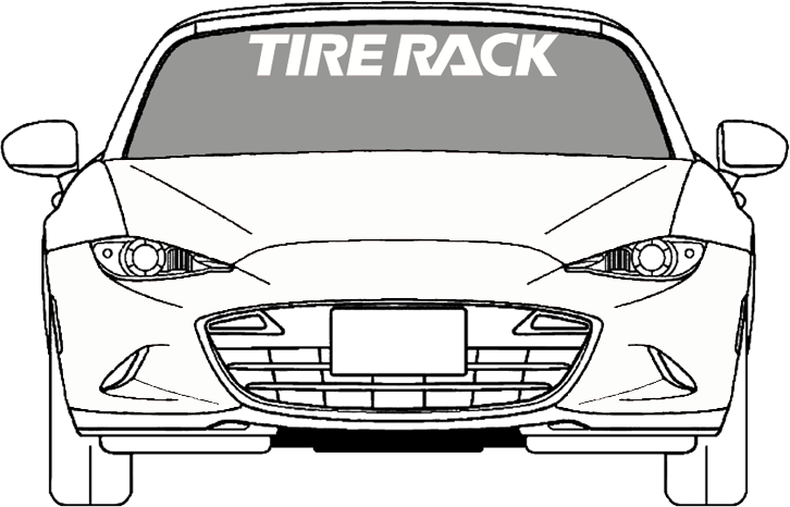 2642 Tire Rack Windshield decal (30” x 4 1/2”) For Time Trials