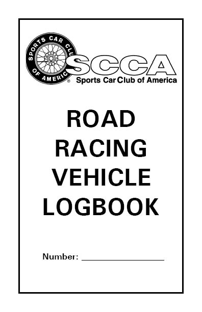 5688 Road Racing Vehicle Log Book 