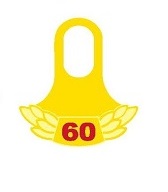 4661 SCCA 60 Year tab for lapel pin