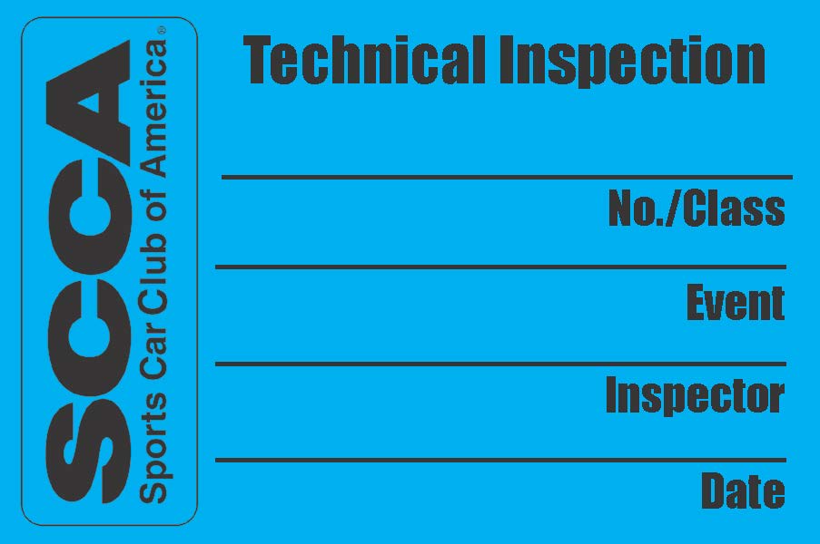 7704 Technical Inspection Sticker (Blue; roll of 100)