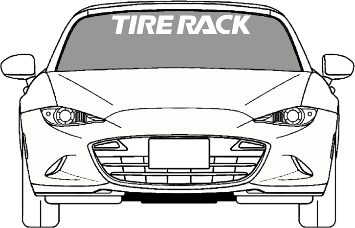 2650 Tire Rack Windshield decal (30” x 4 1/2”) - For Solo
