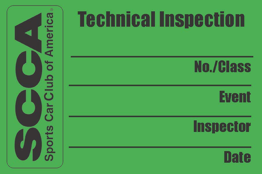 7706 Technical Inspection Sticker (Green; roll of 100)
